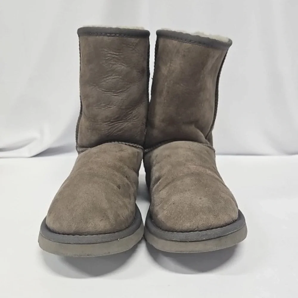 Alilo UGG Collection Brown Suede Shearling Lined Mid Calf Winter Boots‎